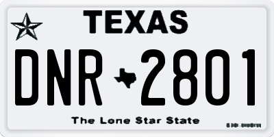 TX license plate DNR2801