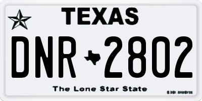 TX license plate DNR2802