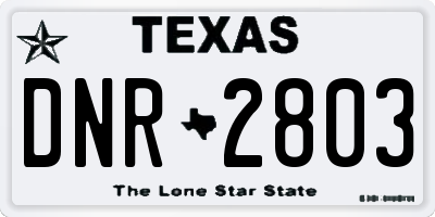 TX license plate DNR2803