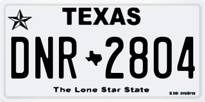 TX license plate DNR2804