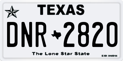 TX license plate DNR2820