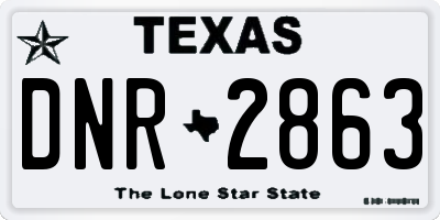 TX license plate DNR2863