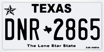 TX license plate DNR2865