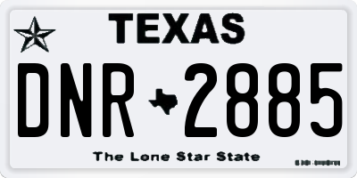 TX license plate DNR2885