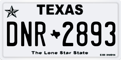 TX license plate DNR2893