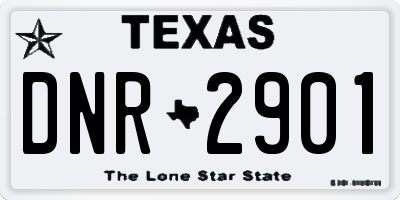 TX license plate DNR2901