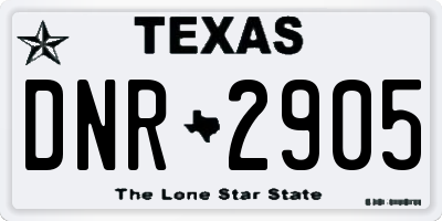 TX license plate DNR2905