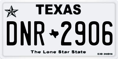 TX license plate DNR2906