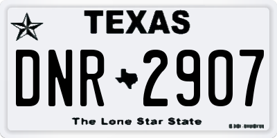 TX license plate DNR2907