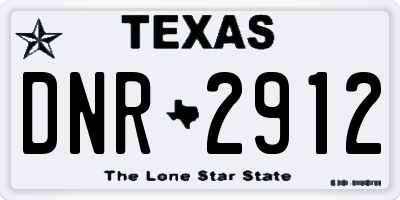 TX license plate DNR2912