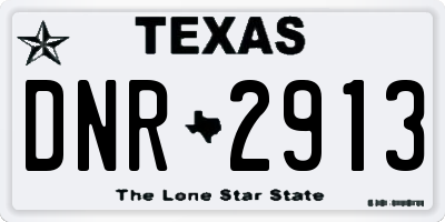 TX license plate DNR2913