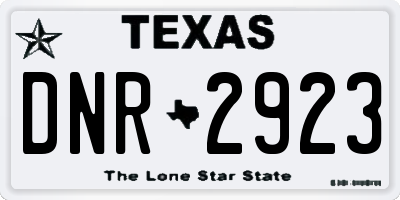 TX license plate DNR2923