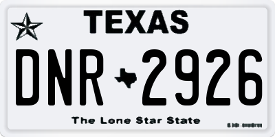 TX license plate DNR2926
