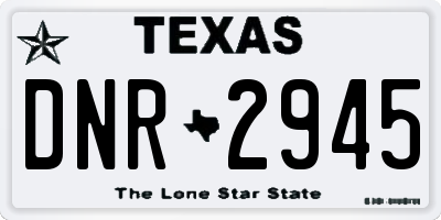 TX license plate DNR2945