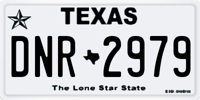 TX license plate DNR2979
