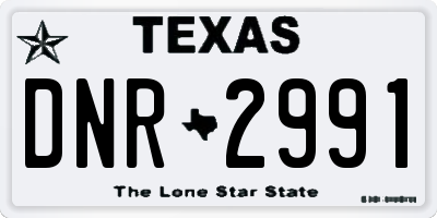 TX license plate DNR2991