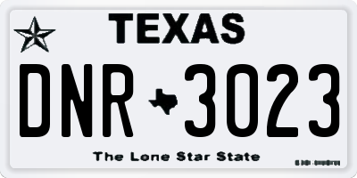 TX license plate DNR3023