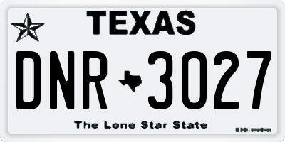 TX license plate DNR3027