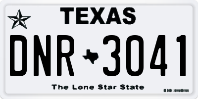 TX license plate DNR3041
