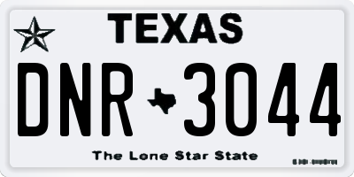 TX license plate DNR3044
