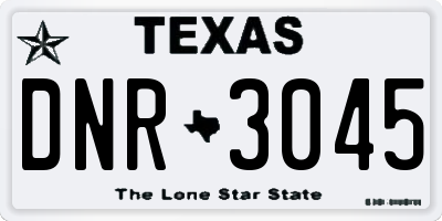 TX license plate DNR3045