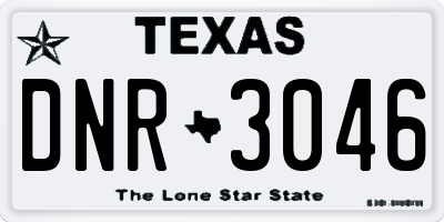 TX license plate DNR3046