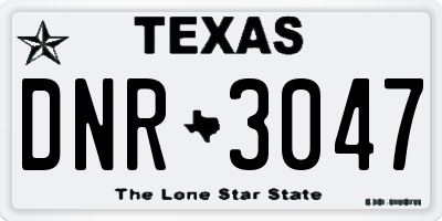 TX license plate DNR3047