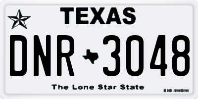 TX license plate DNR3048
