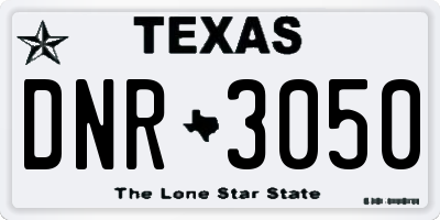 TX license plate DNR3050