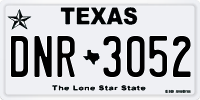 TX license plate DNR3052