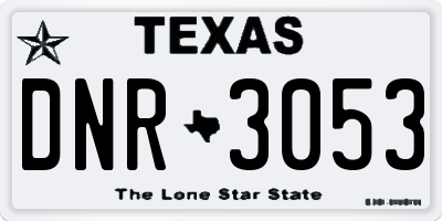 TX license plate DNR3053