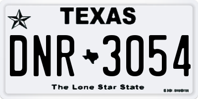 TX license plate DNR3054