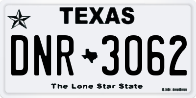 TX license plate DNR3062