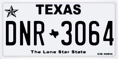 TX license plate DNR3064