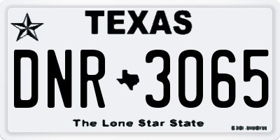 TX license plate DNR3065