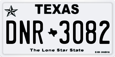 TX license plate DNR3082