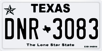 TX license plate DNR3083