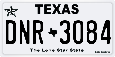 TX license plate DNR3084