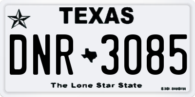 TX license plate DNR3085