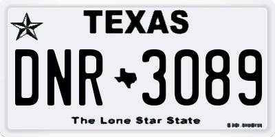 TX license plate DNR3089