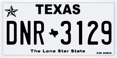 TX license plate DNR3129