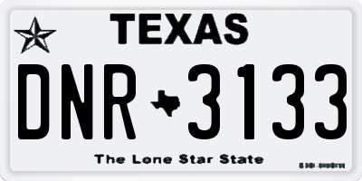TX license plate DNR3133