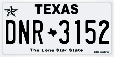 TX license plate DNR3152