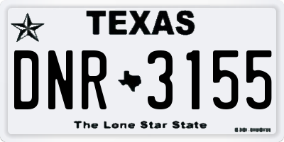 TX license plate DNR3155