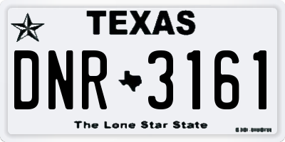 TX license plate DNR3161