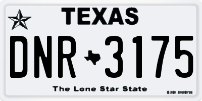 TX license plate DNR3175