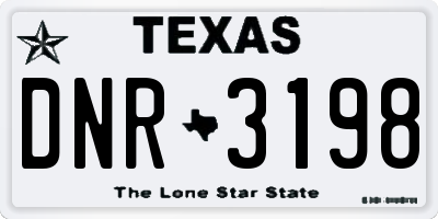 TX license plate DNR3198
