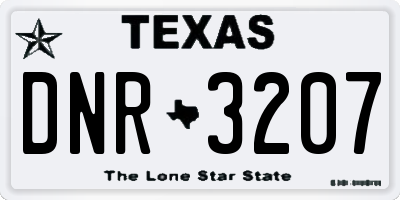 TX license plate DNR3207