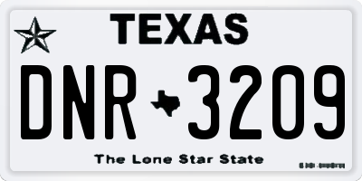 TX license plate DNR3209