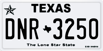 TX license plate DNR3250